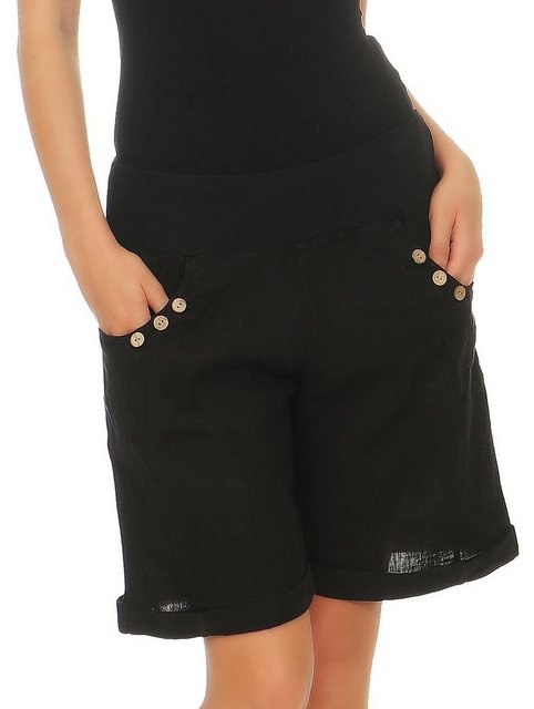 malito more than fashion Leinenhose 8024 Bermuda aus Leinen Shorts günstig online kaufen