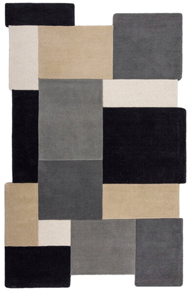 FLAIR RUGS Wollteppich »Abstract Collage«, rechteckig, 11 mm Höhe, 100% Wol günstig online kaufen