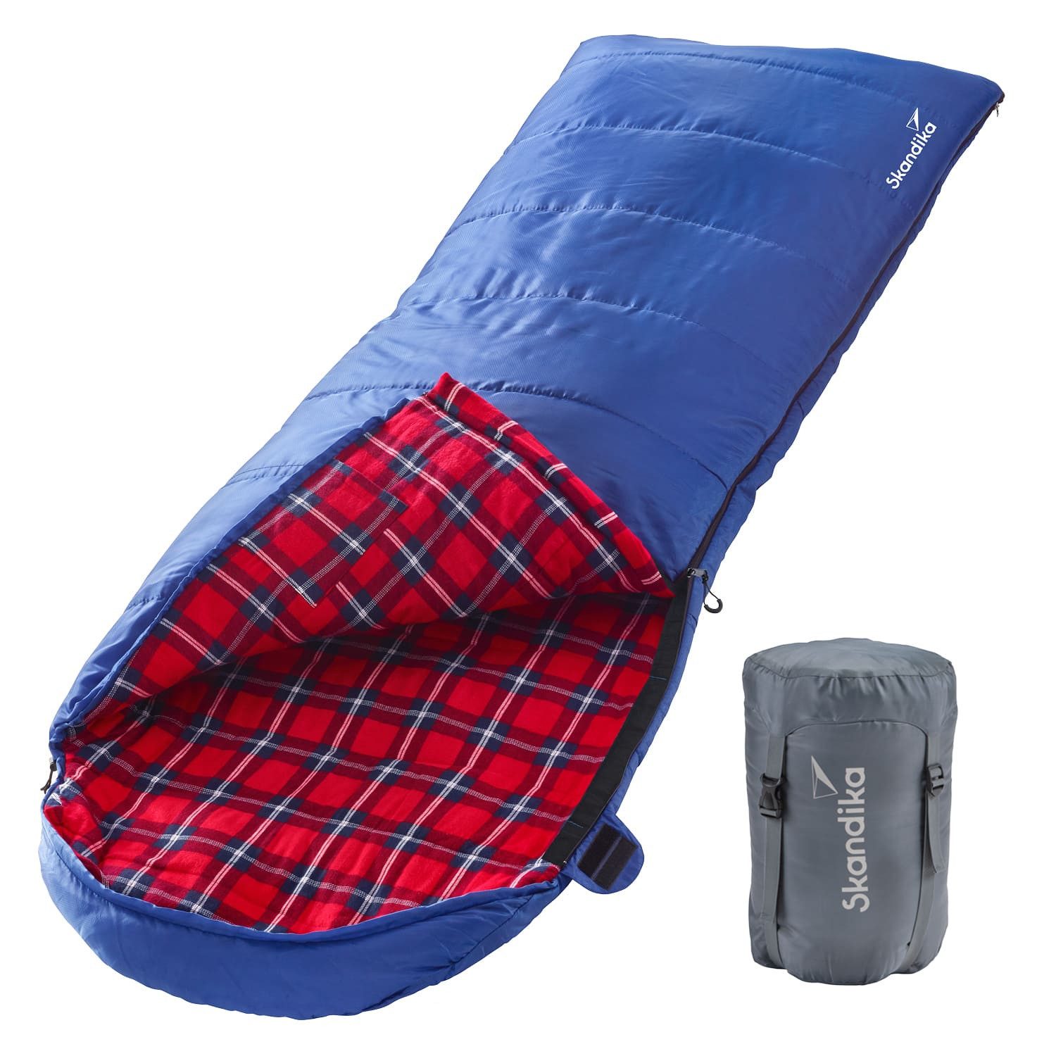 Skandika Deckenschlafsack Dundee Flanell, Reißverschluss links, günstig online kaufen