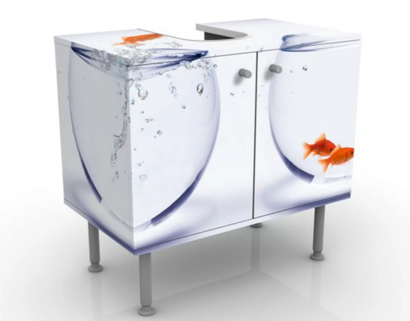 Waschbeckenunterschrank Tiere Flying Goldfish günstig online kaufen