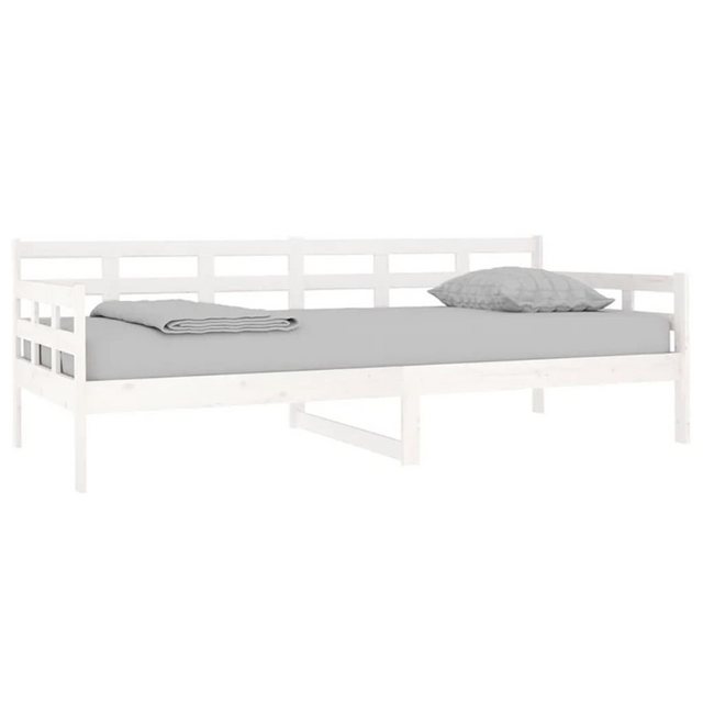 furnicato Bett Tagesbett Weiß Massivholz Kiefer 90x200 cm (1-tlg) günstig online kaufen