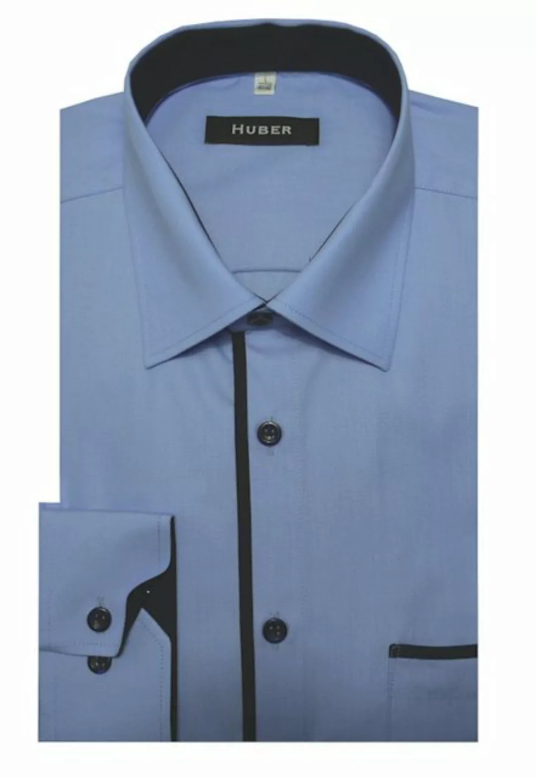 Huber Hemden Langarmhemd HU-0449 Kontraststoff, Regular Fit-bequemer Schnit günstig online kaufen