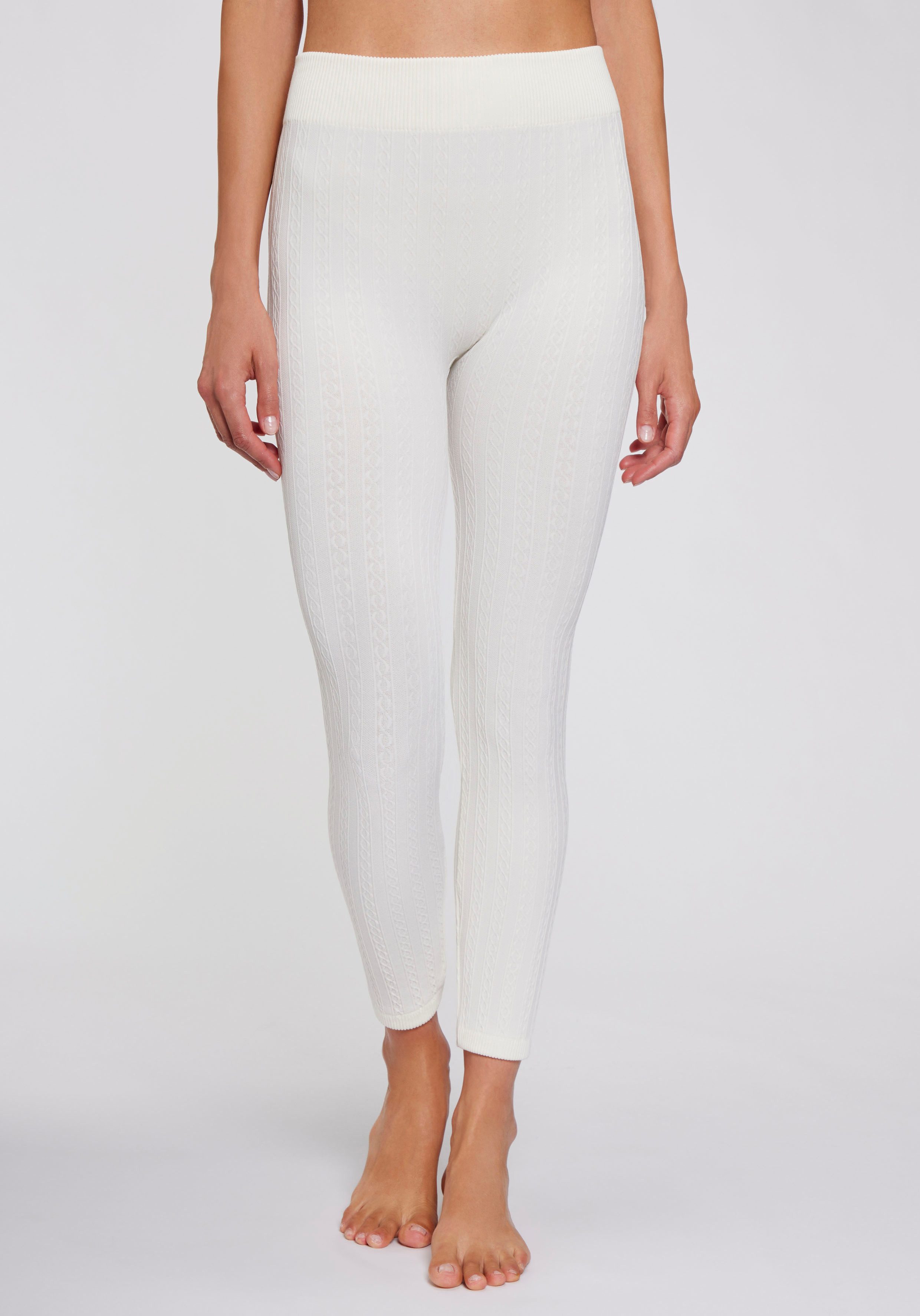Lavana Strickstrumpfleggings mit Zopfmuster und innen günstig online kaufen
