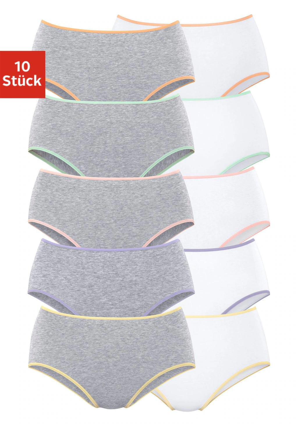 petite fleur Hüftslip, (10er-Pack), aus elastischer Baumwolle günstig online kaufen