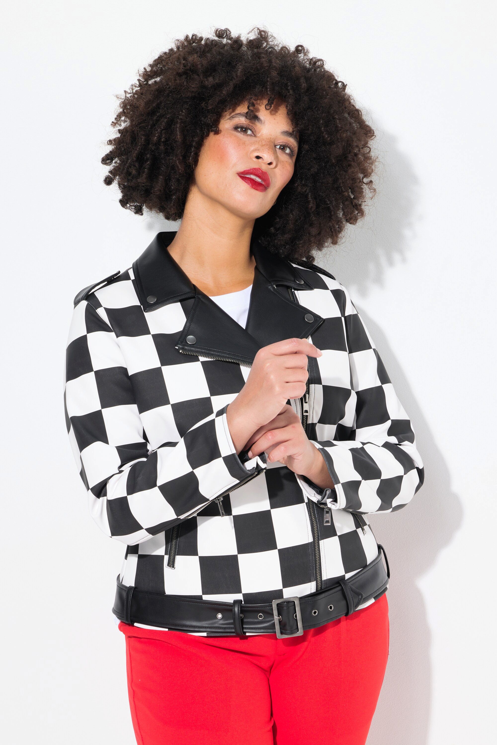Angel of Style Lederjacke Lederoptik-Jacke Bikerjacke günstig online kaufen