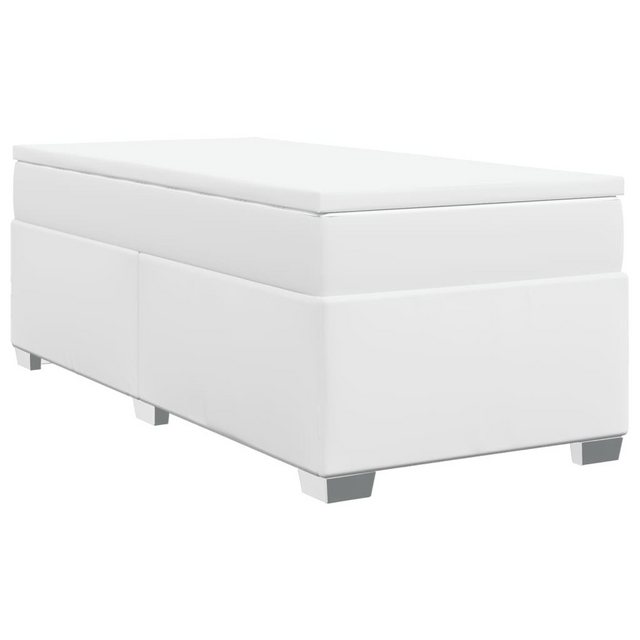 vidaXL Bett Boxspringbett mit Matratze Weiß 90x200 cm Kunstleder günstig online kaufen