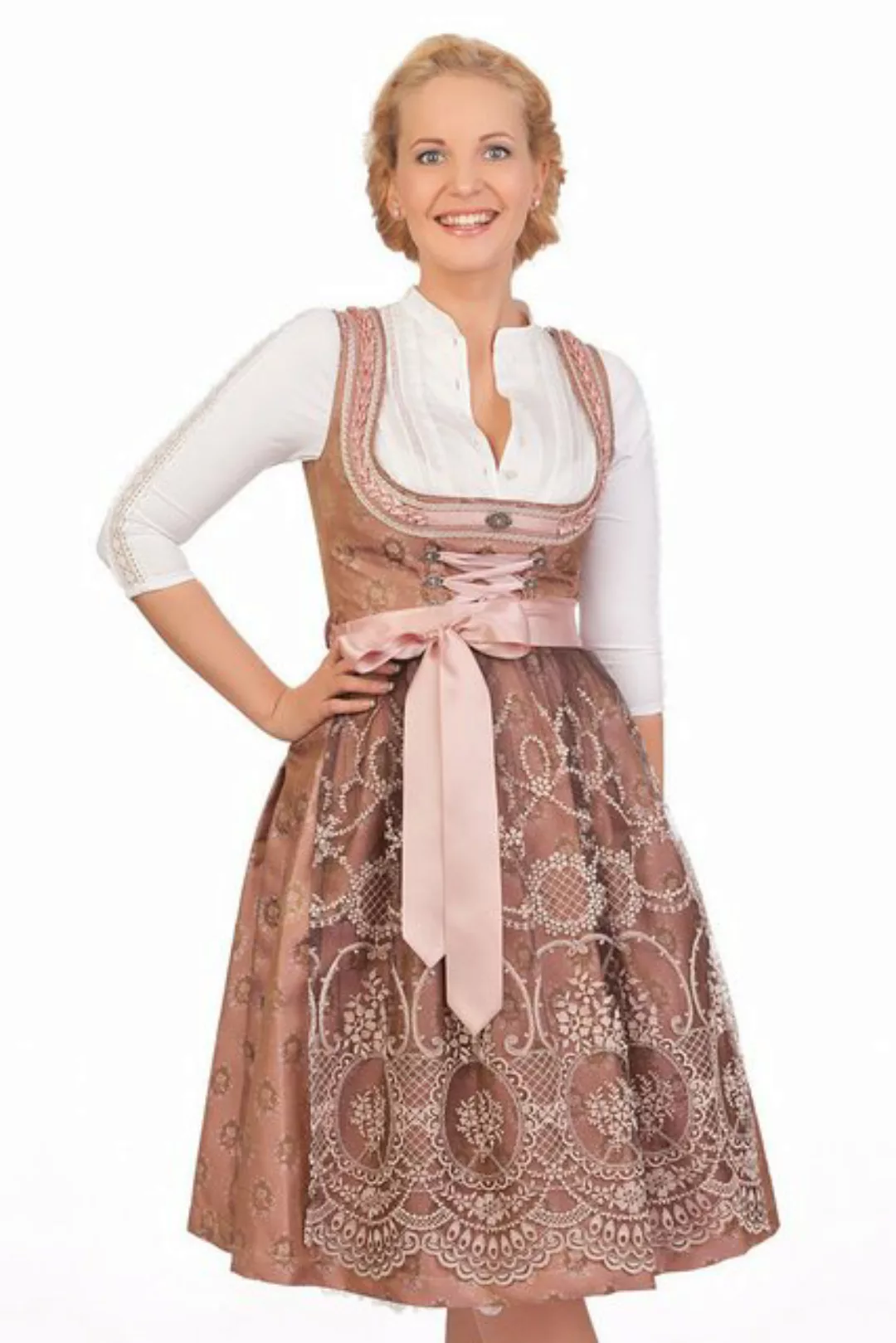 MarJo Dirndl Midi Dirndl 2tlg. - LUCILLA - altrosa günstig online kaufen