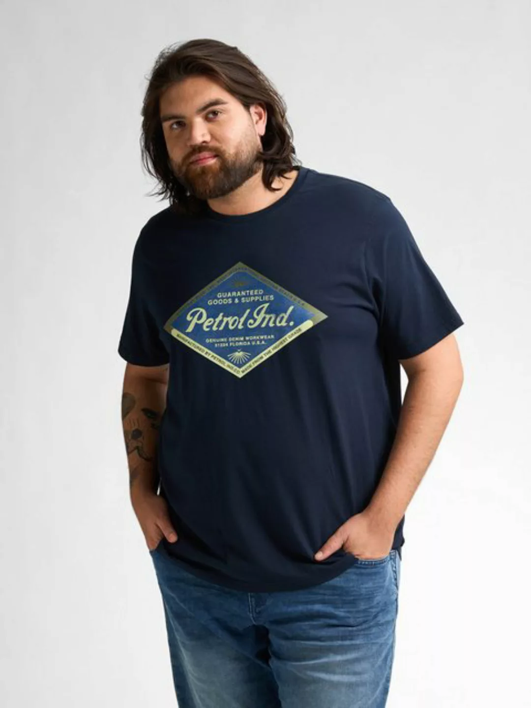 Petrol Industries T-Shirt T-Shirt mit Aufdruck in Plus Size Vista günstig online kaufen