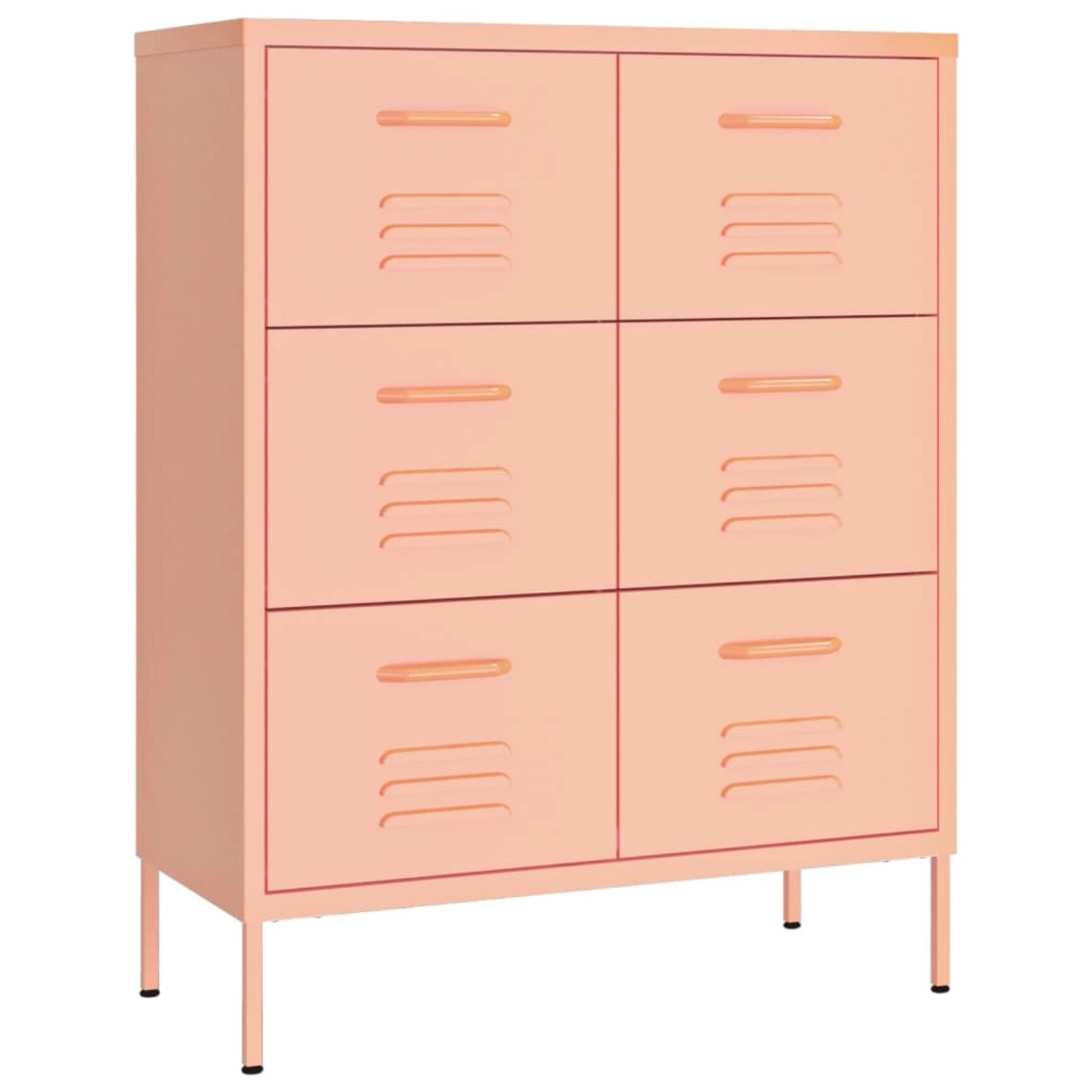 vidaXL Aktenschrank Schubladenschrank Rosa 80x35x101,5 cm Stahl günstig online kaufen