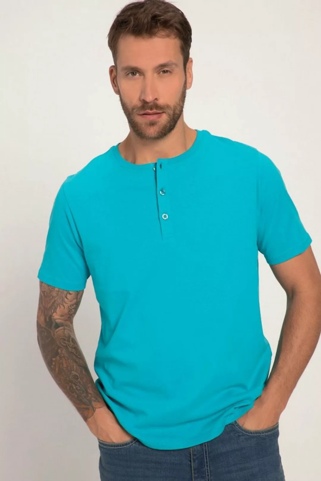 JP1880 T-Shirt Henley Basic Knopfleiste Halbarm günstig online kaufen