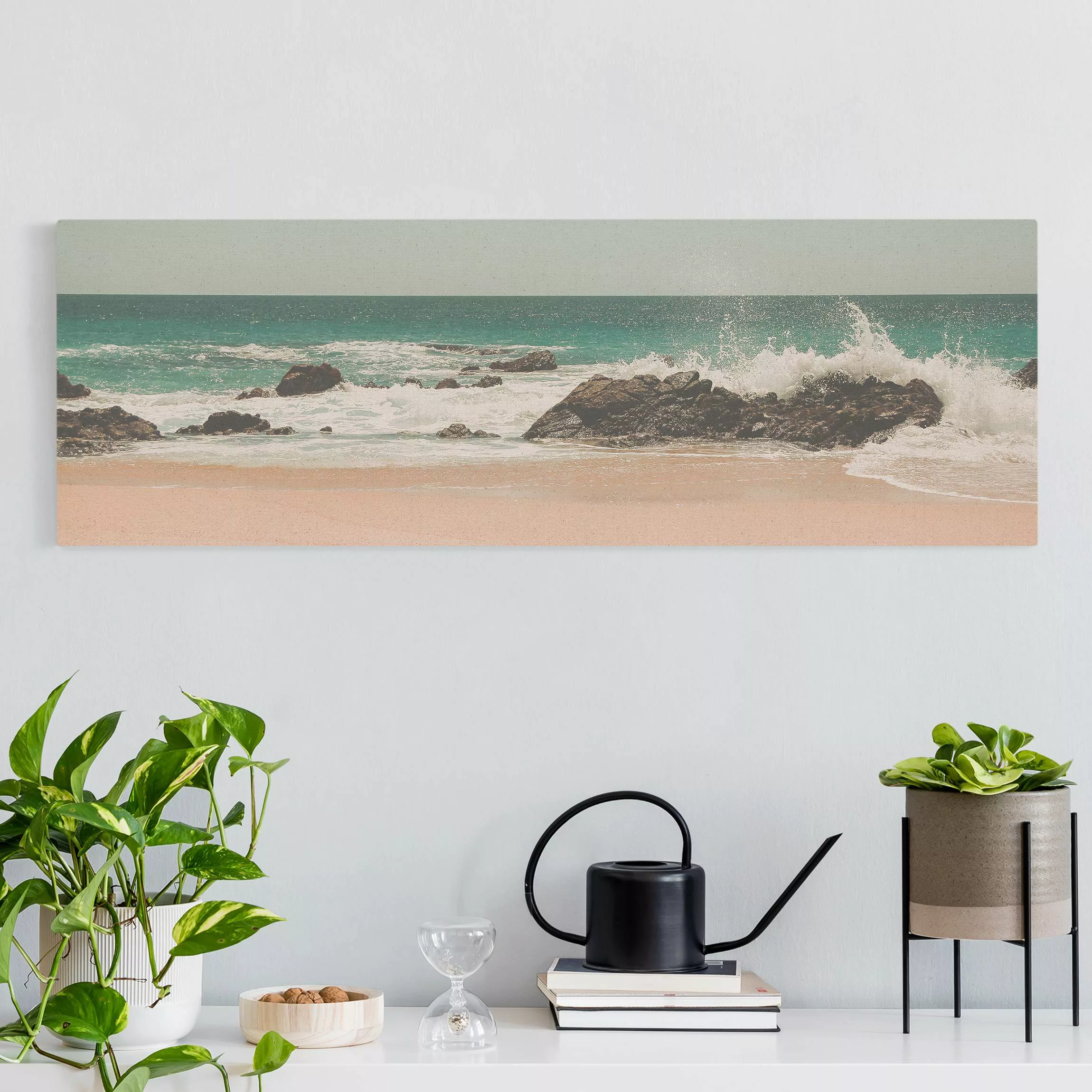 Leinwandbild auf Naturcanvas Sonniger Strand Mexico günstig online kaufen