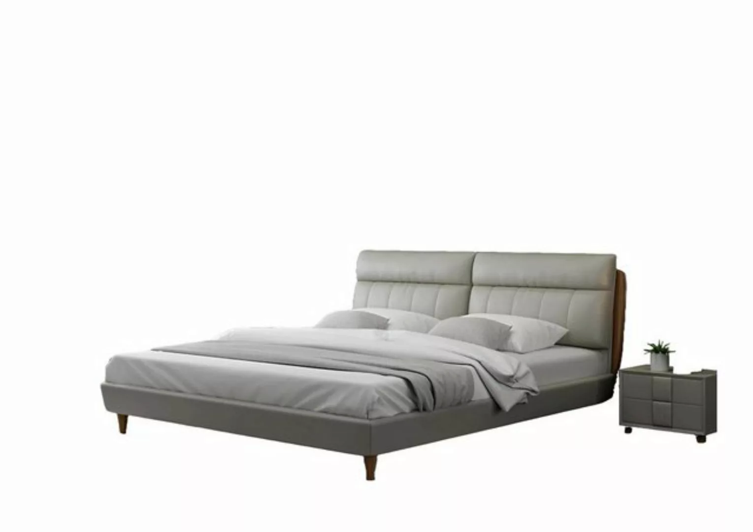 JVmoebel Bett, Bett Polster Design Luxus Doppel Betten Beige 180x200 günstig online kaufen