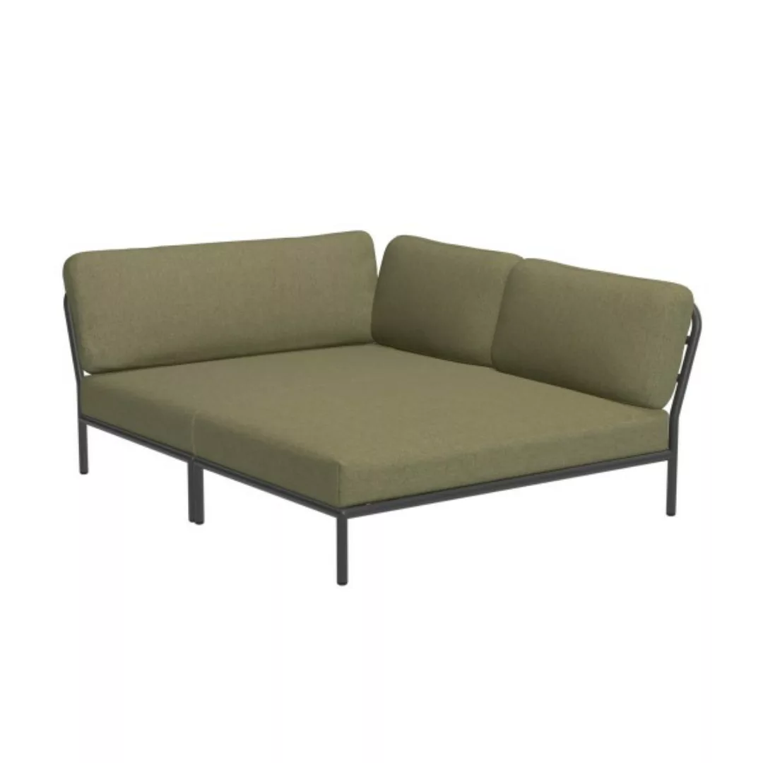 LEVEL Outdoor Eck-Sofa Lounge-Modul 5 Blattgrün Dunkelgrau Rechts günstig online kaufen