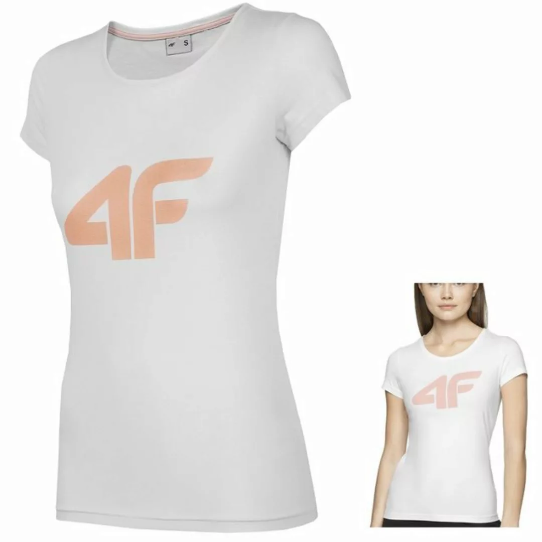 4F Kurzarmshirt 4F- Logo Damen T-Shirt Casual Shirt, weiß günstig online kaufen