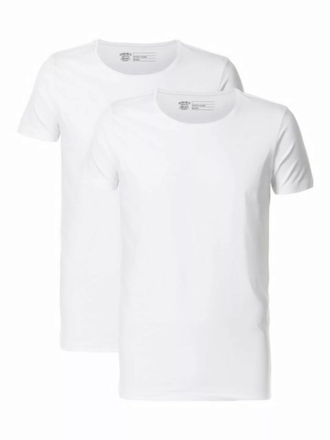 Petrol Industries T-Shirt Bodyfit Basic T-Shirt in Black & White günstig online kaufen