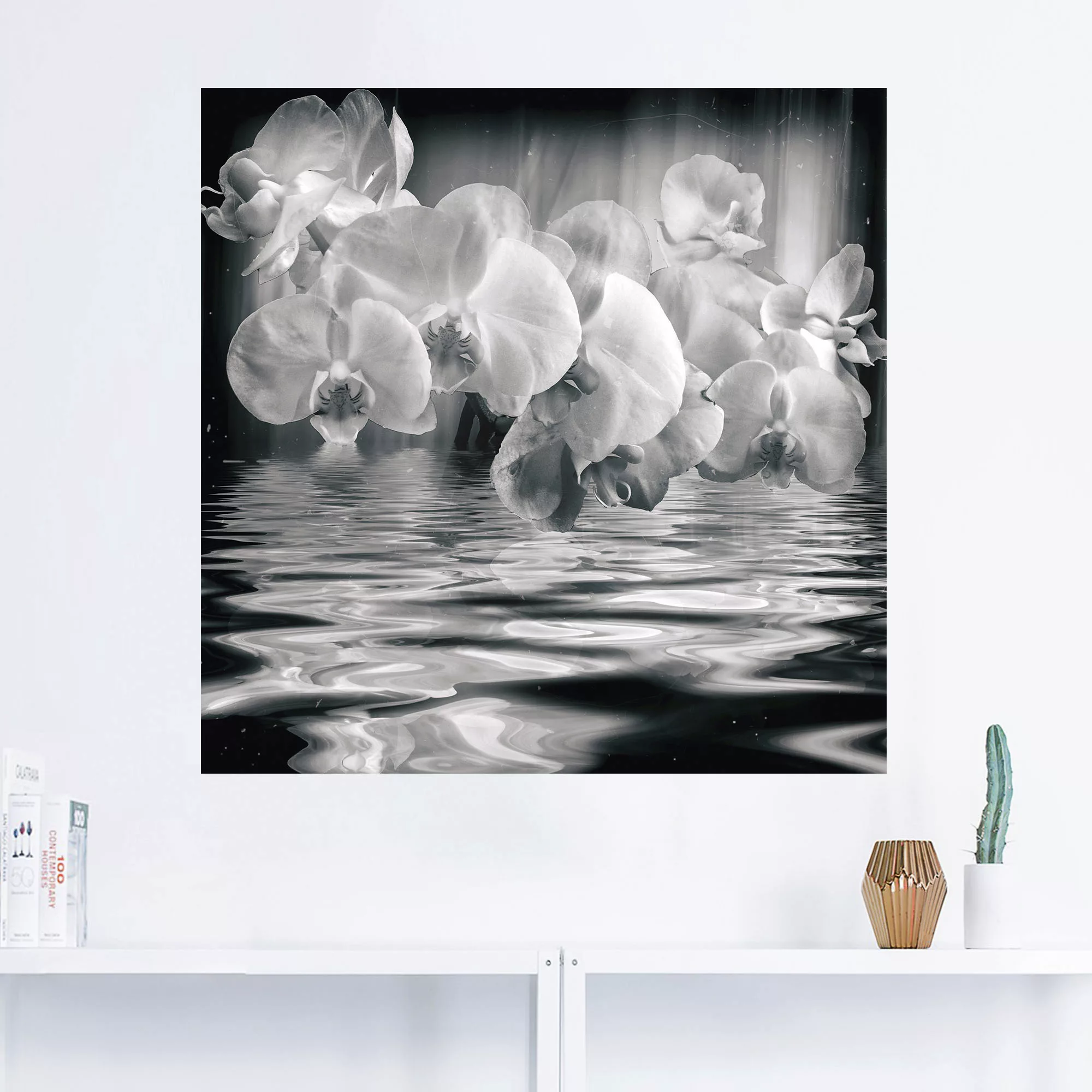 Artland Wandbild "Orchideen - monochrom", Spa Bilder, (1 St.), als Leinwand günstig online kaufen