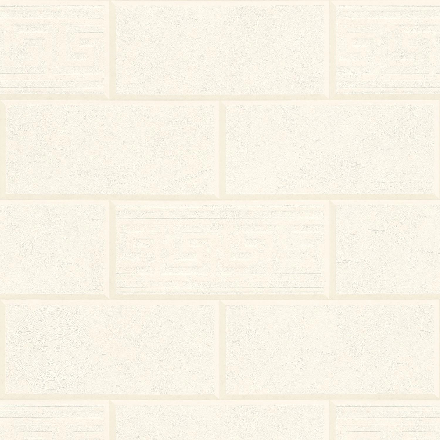 PROFHOME 343222-GU Stein Kacheln Tapete Uni Matt Creme Weiß 7,035 m2 0,70 m günstig online kaufen