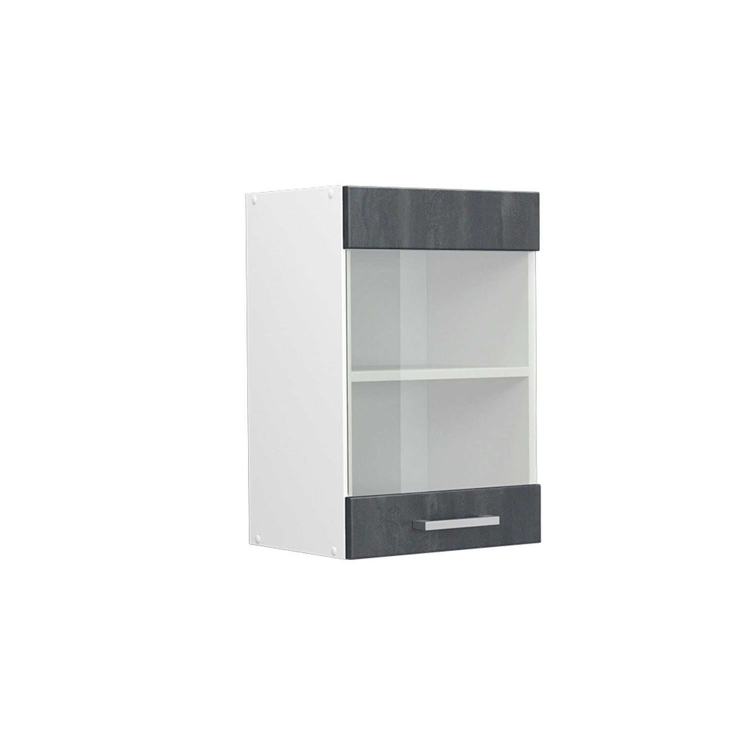 Vicco Glashängeschrank R-Line, Schwarz Beton/Weiß, 40 günstig online kaufen