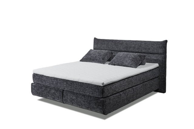 Boxspringbett Zacherie 180 x 200 Dunkelgrau günstig online kaufen