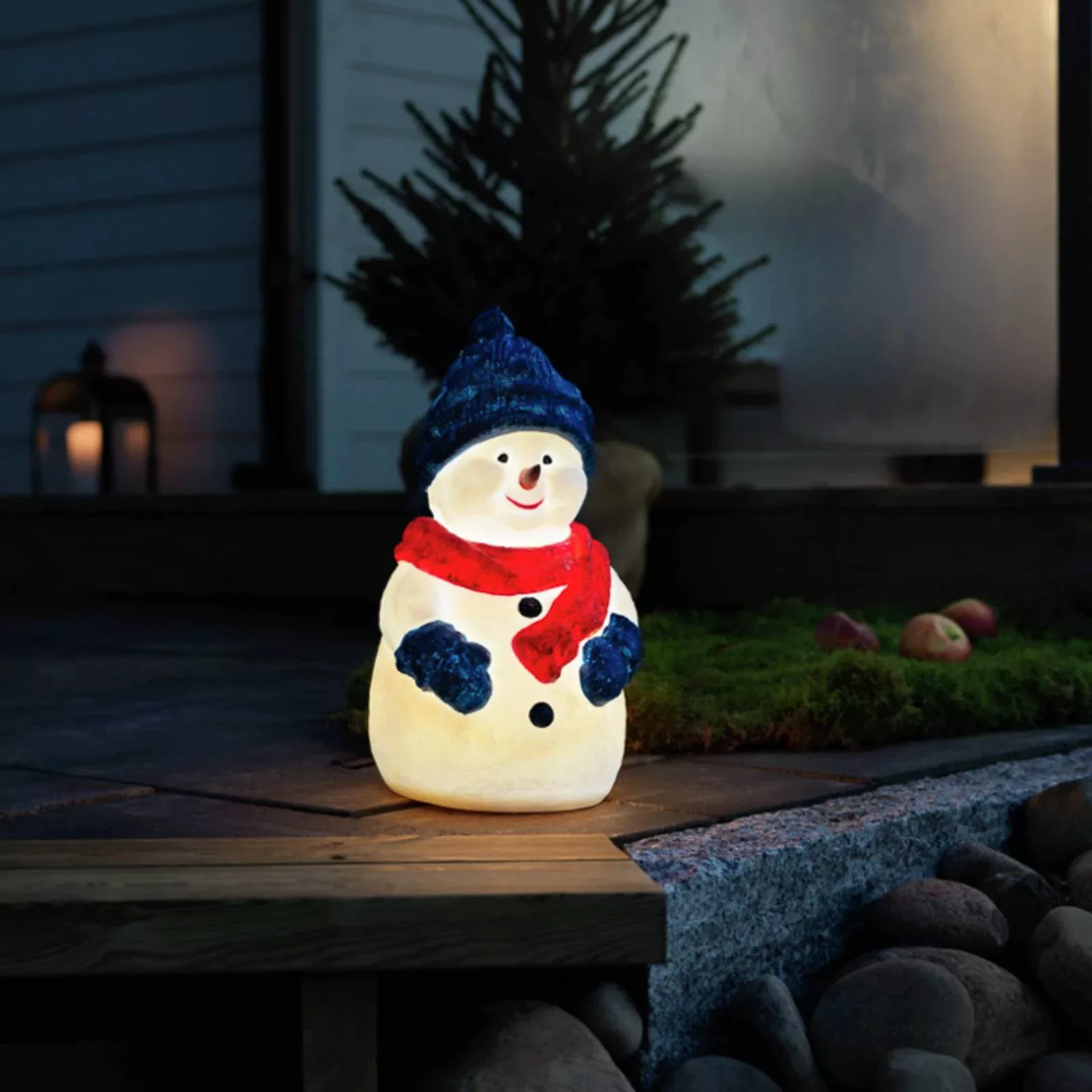 LED-Dekofigur Schneemann, warmweiß, IP44 günstig online kaufen