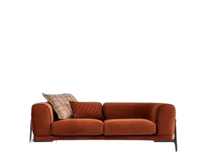 Xlmoebel 3-Sitzer Dreisitzer Couch 3-Sitzer Textilsofa Moderne Rote Textil- günstig online kaufen