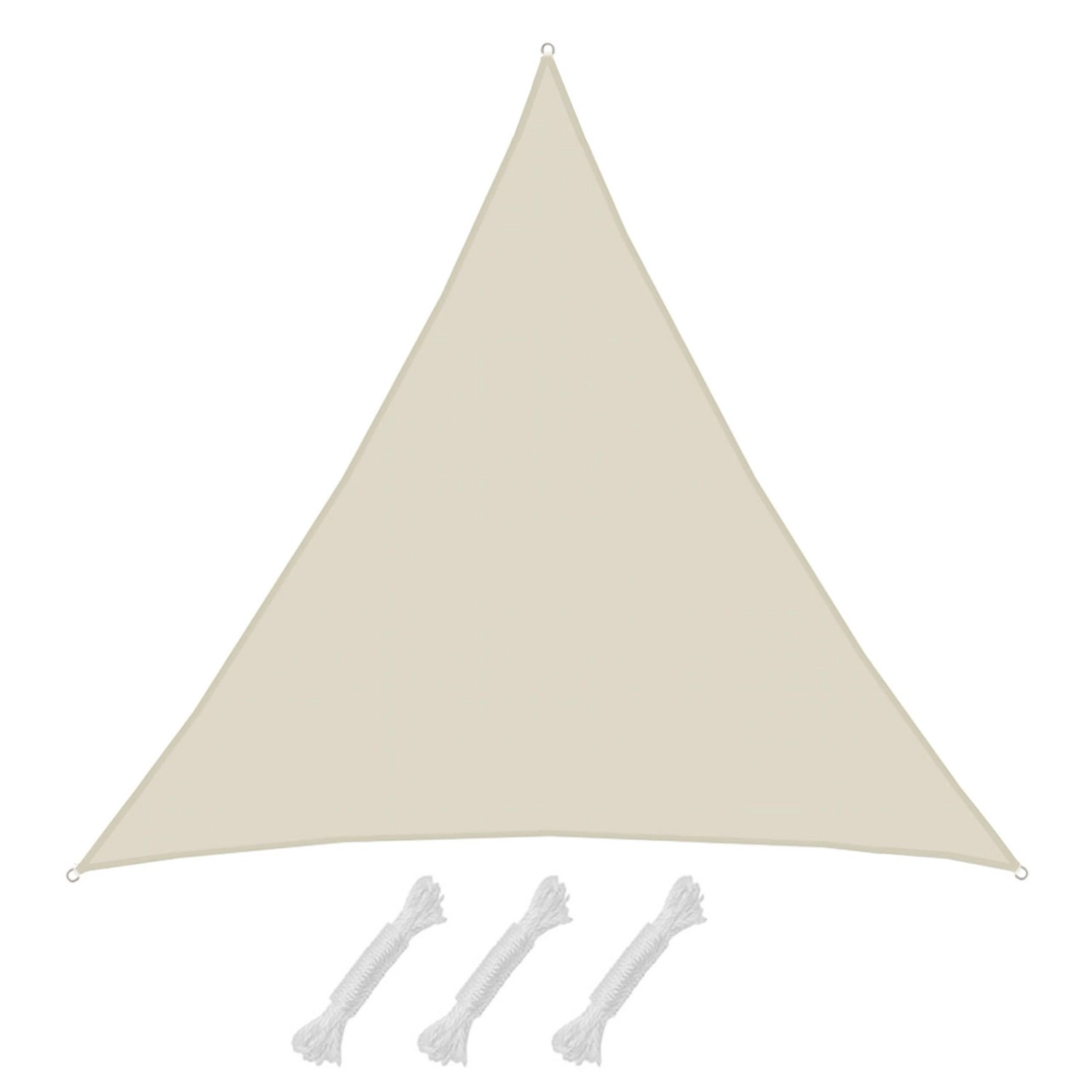 AMANKA Polyester Sonnensegel Wasserabweisend - 7x7x7m Dreieck Beige günstig online kaufen