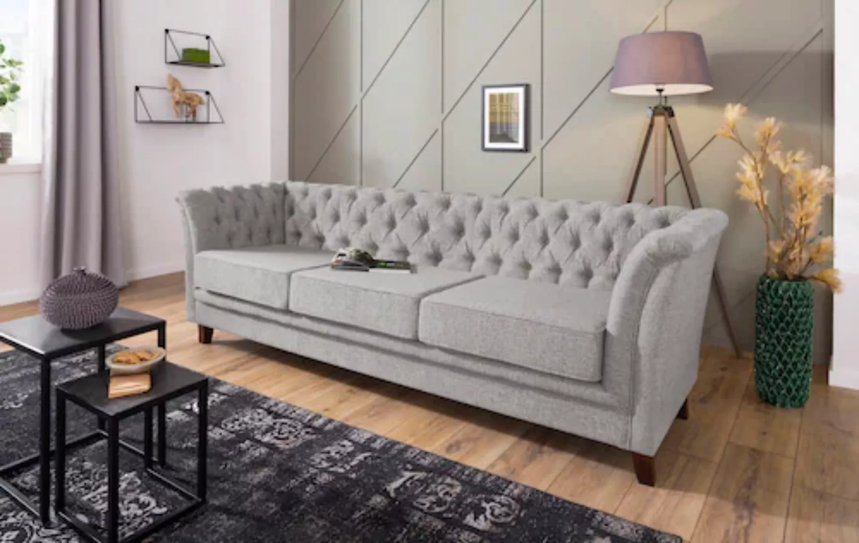 Home affaire Chesterfield-Sofa "Dover", aufwändige Knopfheftung in Chesterf günstig online kaufen