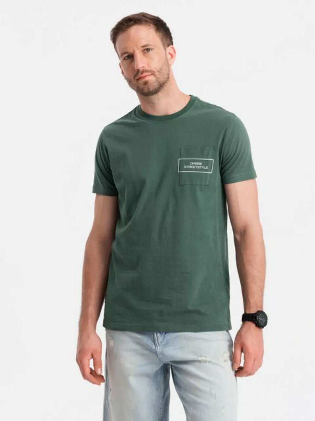 OMBRE Print-Shirt Freizeit-T-Shirt für Männer günstig online kaufen