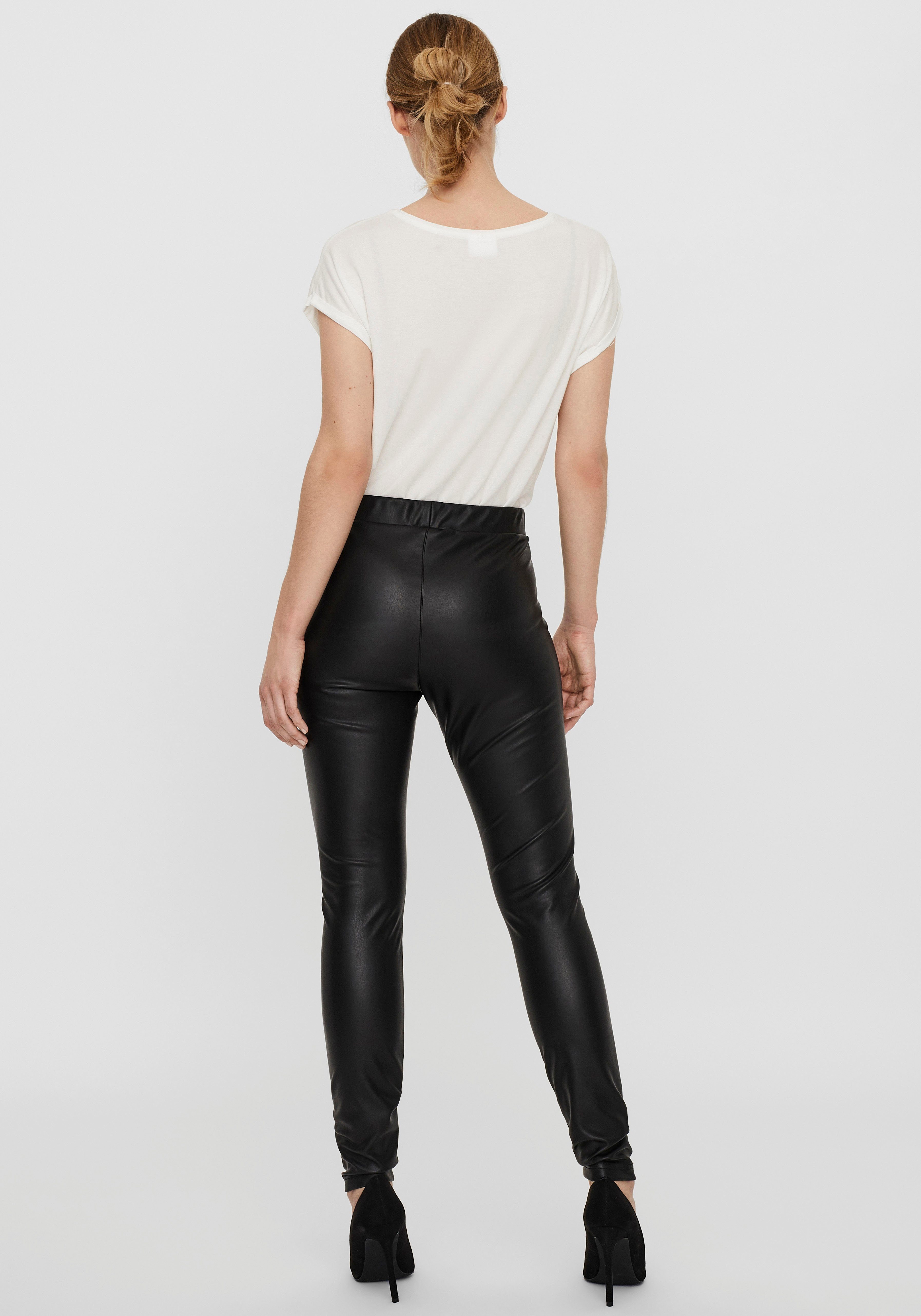 Vero Moda Lederimitathose "VMGANA MR PL LEGGING" günstig online kaufen