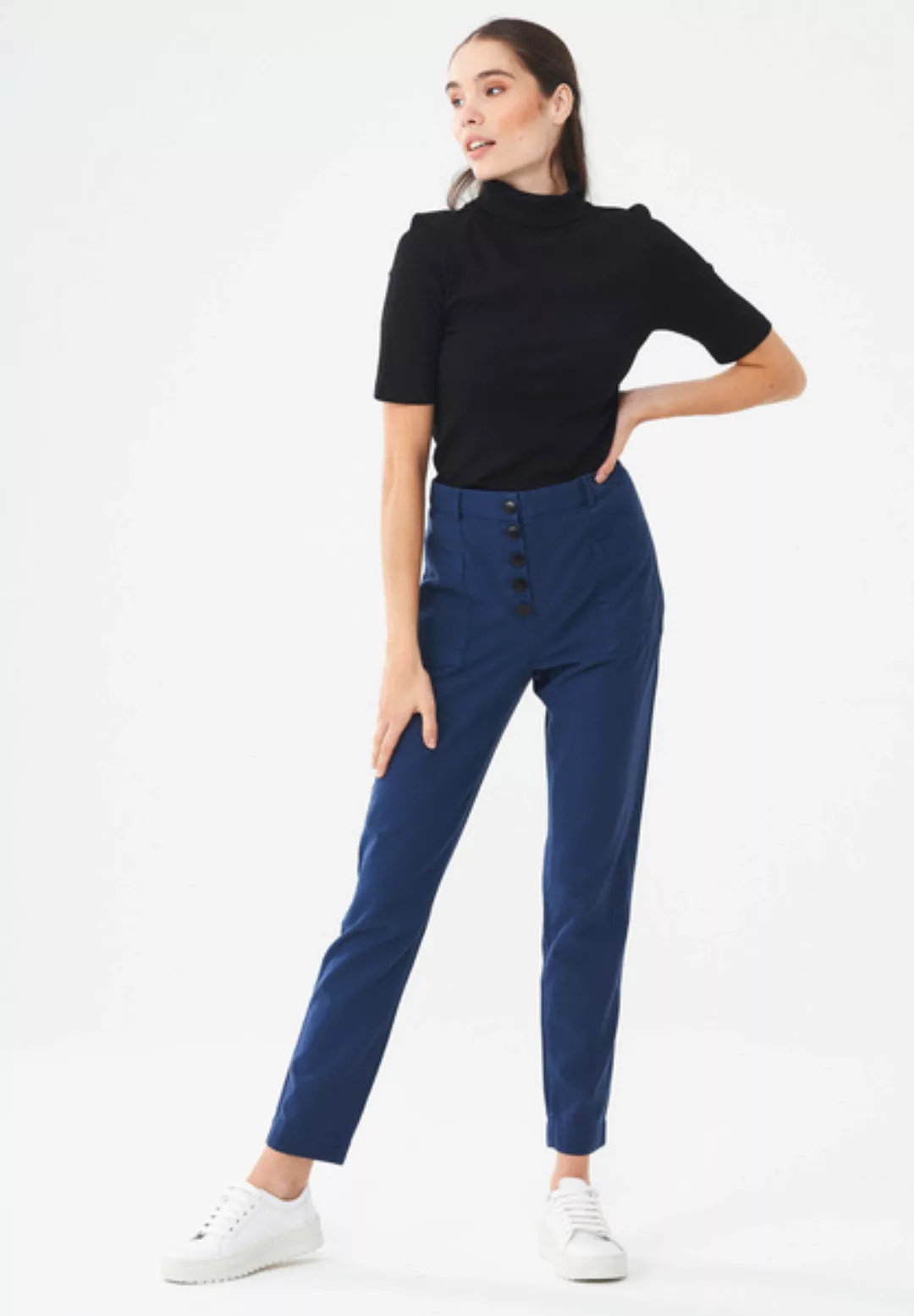 Garment Dyed Hose Aus Tencel-mix günstig online kaufen