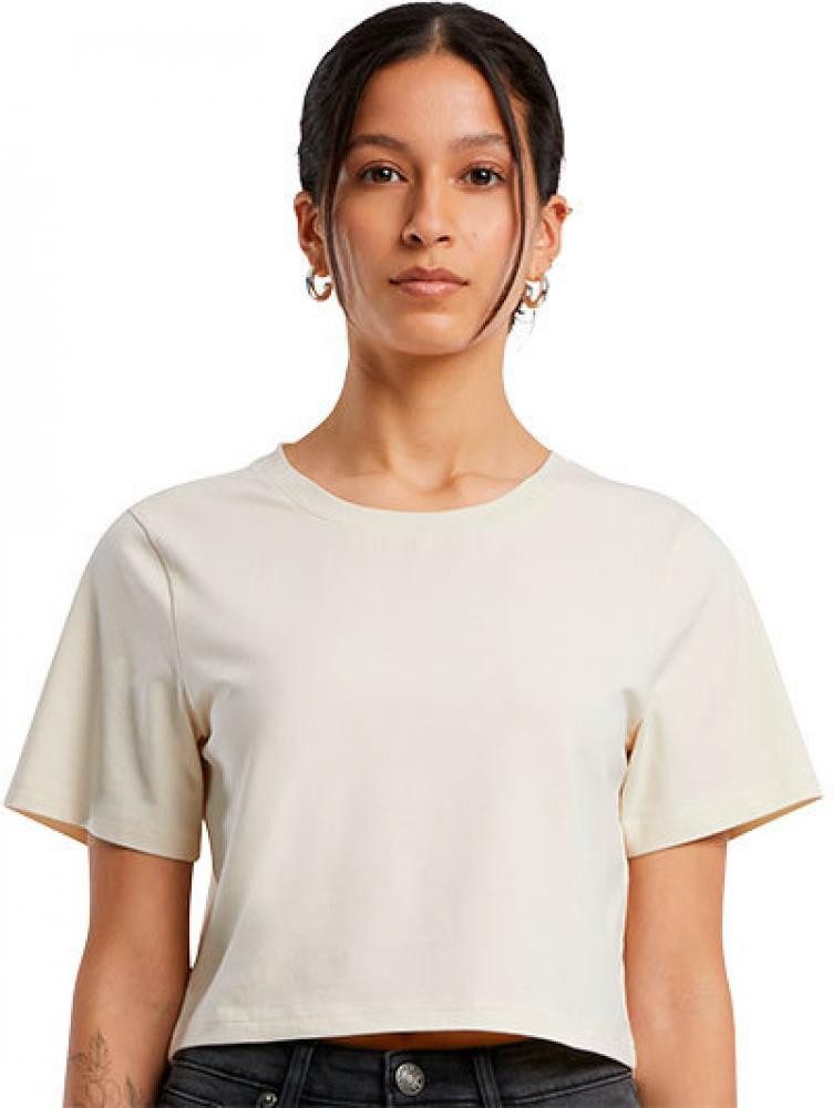 Build Your Brand Rundhalsshirt Damen Cropped günstig online kaufen