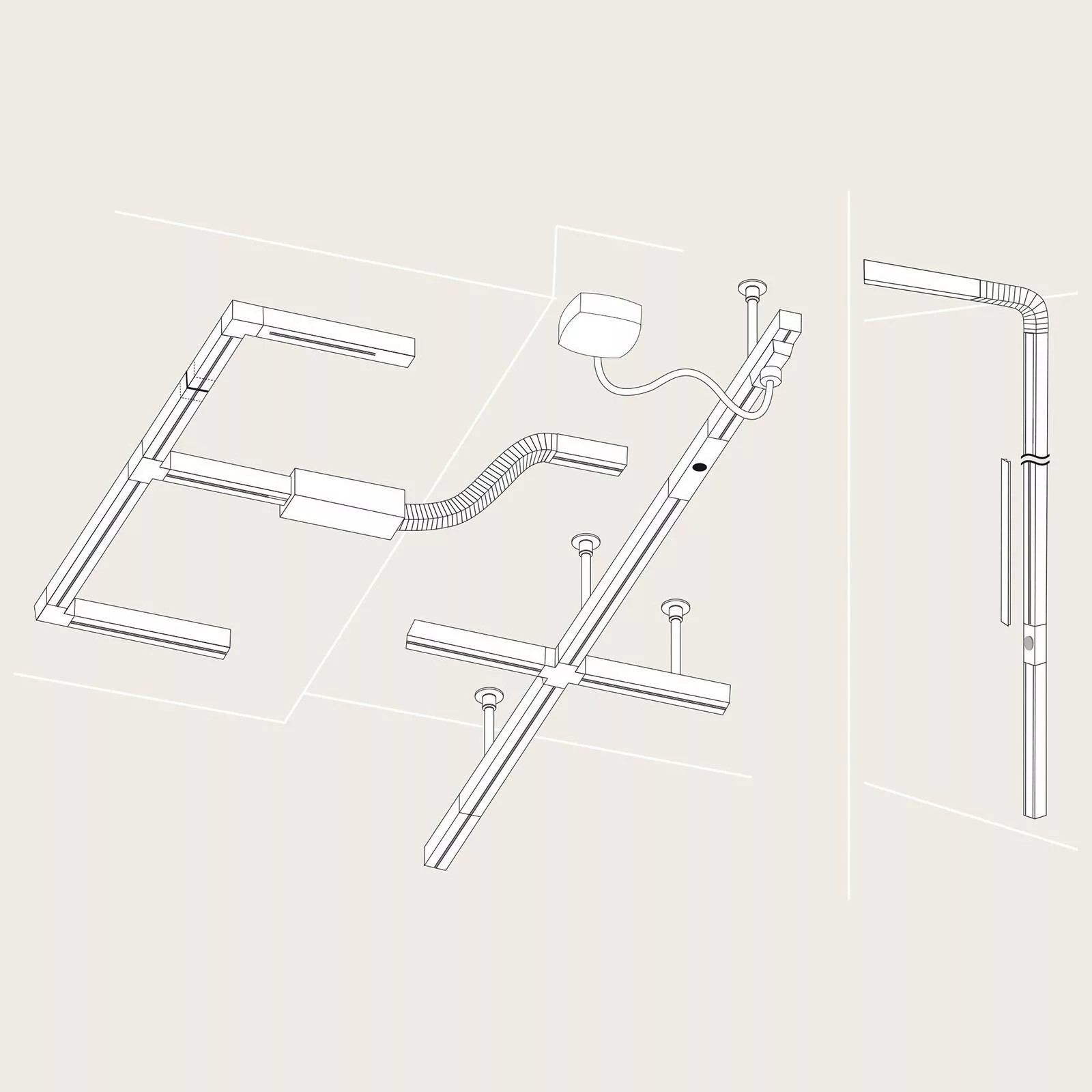 Paulmann Deckenleuchte »URail Einspeisung Mitte 205x45mm max. 1.000W« günstig online kaufen