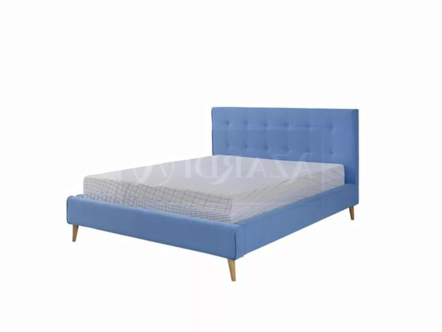 Xlmoebel Bett Chesterfield Samt Samt Doppelbett Luxusdesign Doppelbett Blau günstig online kaufen