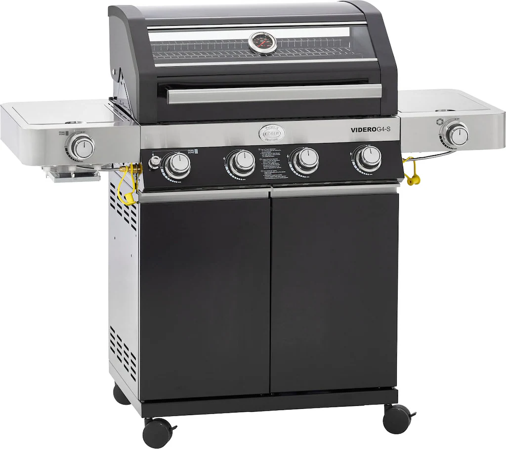 RÖSLE Gasgrill "BBQ-Station VIDERO, 25524", G4-S Schwarz, 4 Brenner, extra günstig online kaufen