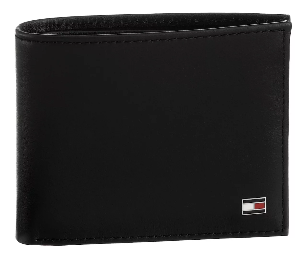 Tommy Hilfiger – Eton – Kleine Brieftasche aus schwarzem Leder günstig online kaufen