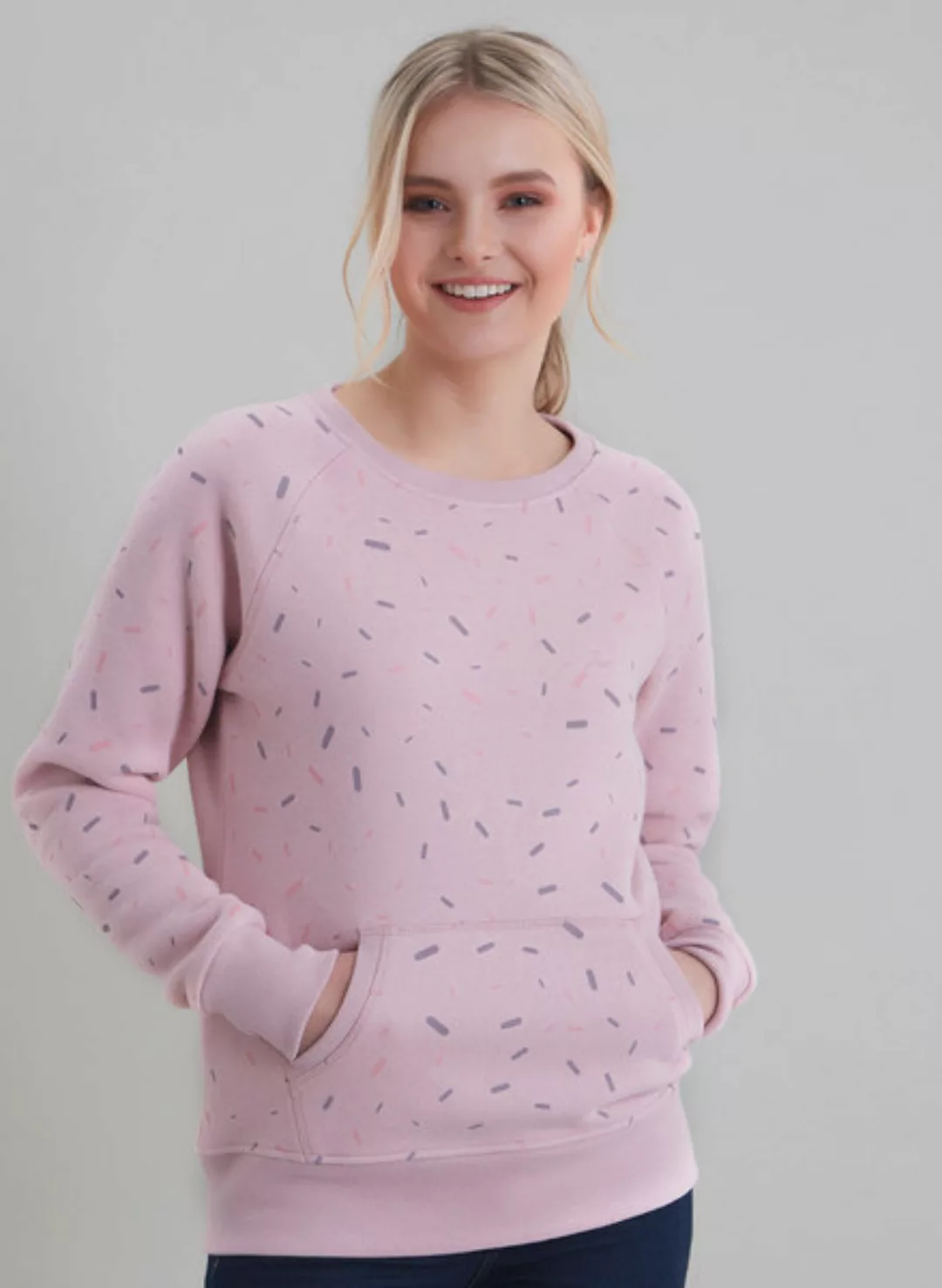 Allover Print Sweatshirt Aus Bio Baumwolle günstig online kaufen