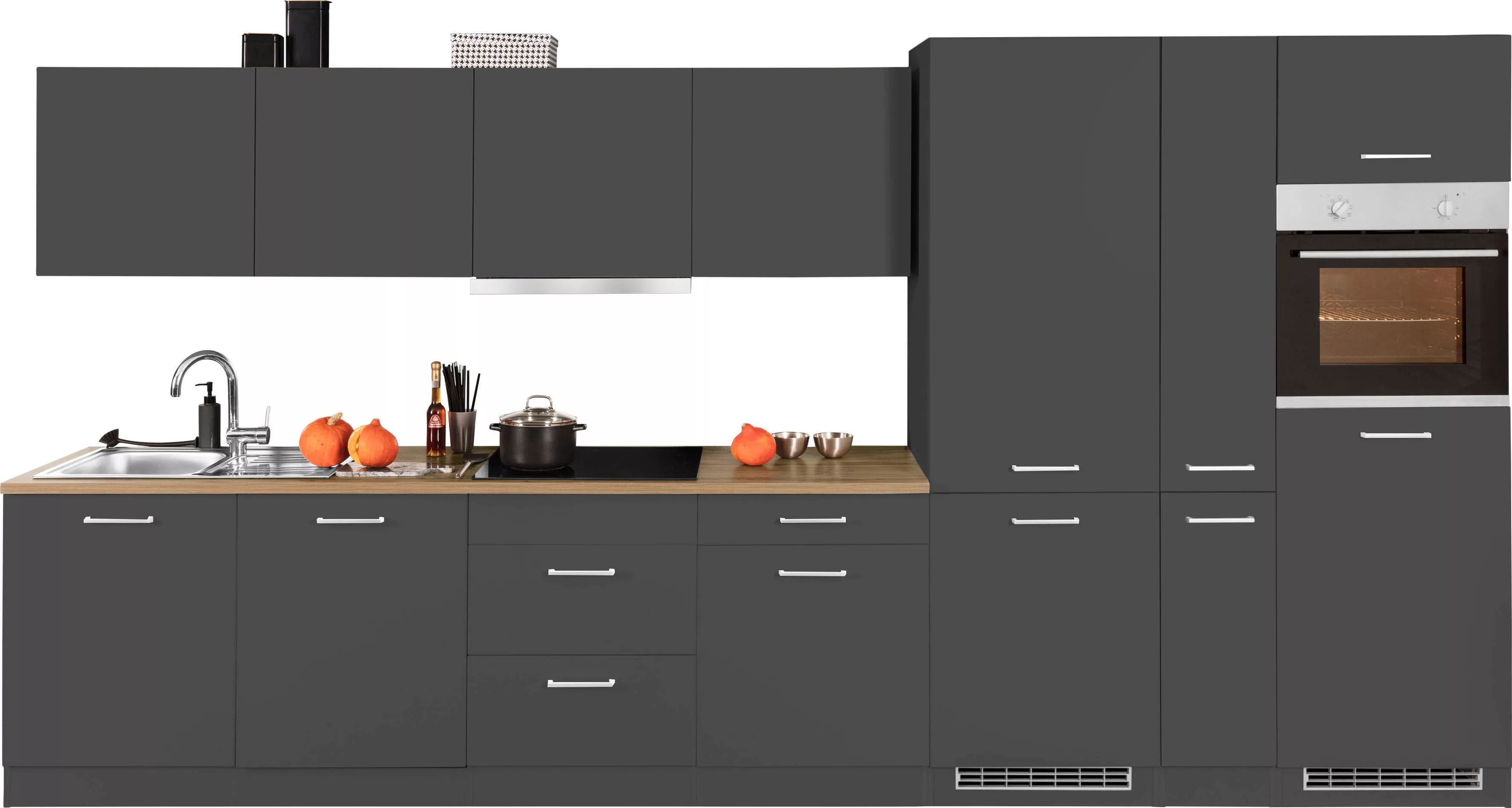 HELD MÖBEL Küchenzeile "Kehl", mit E-Geräten, Breite 300 cm, inkl. Kühl/Gef günstig online kaufen