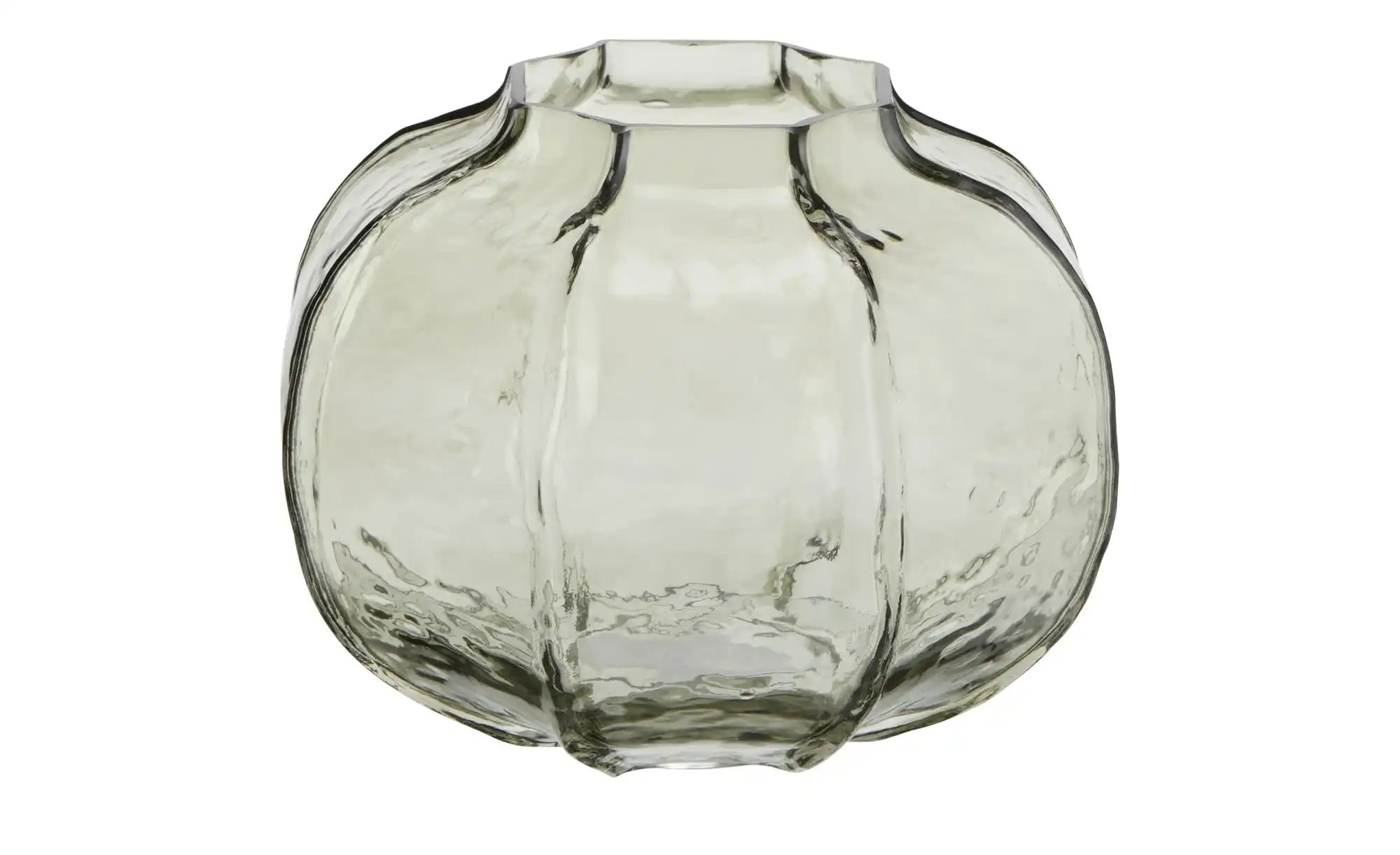 HOME STORY Vase   ¦ grau ¦ Glas ¦ Maße (cm): H: 14,8  Ø: 20 Accessoires > V günstig online kaufen