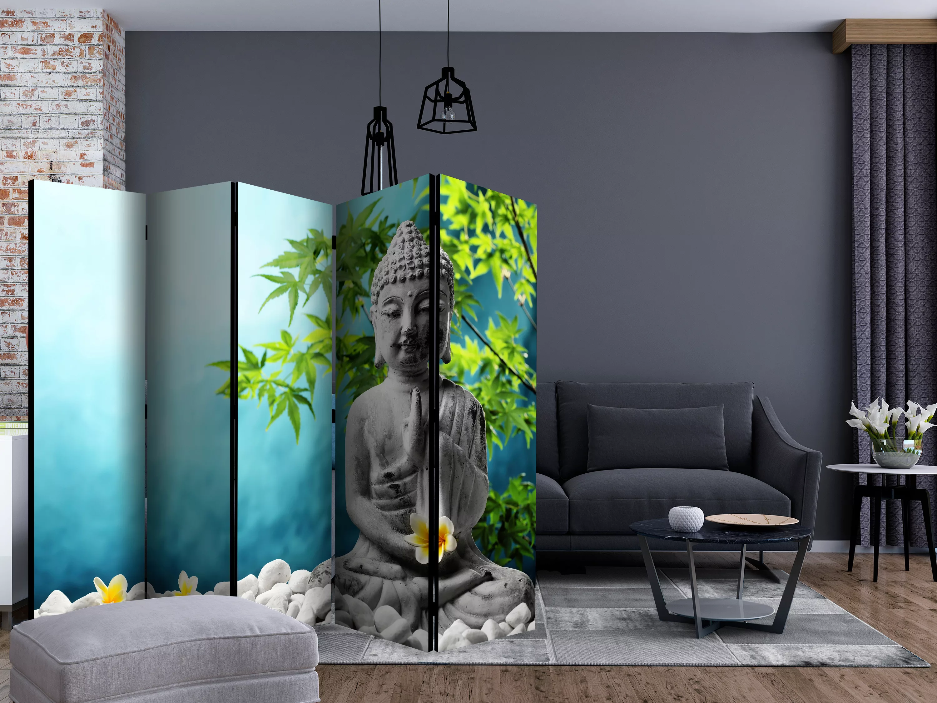 5-teiliges Paravent - Buddha: Beauty Of Meditation Ii [room Dividers] günstig online kaufen