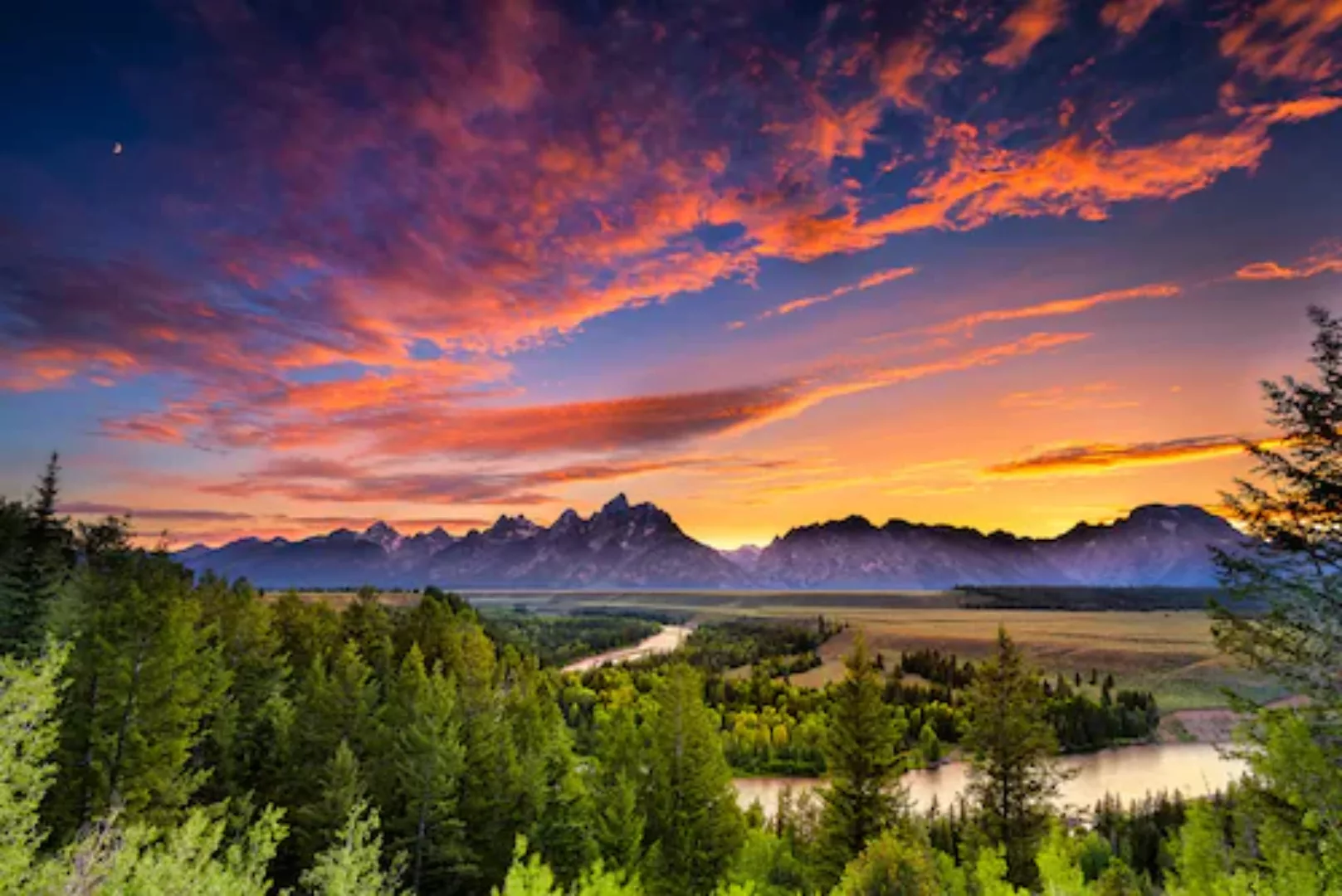 Papermoon Fototapete »Snake River Sonnenuntergang« günstig online kaufen