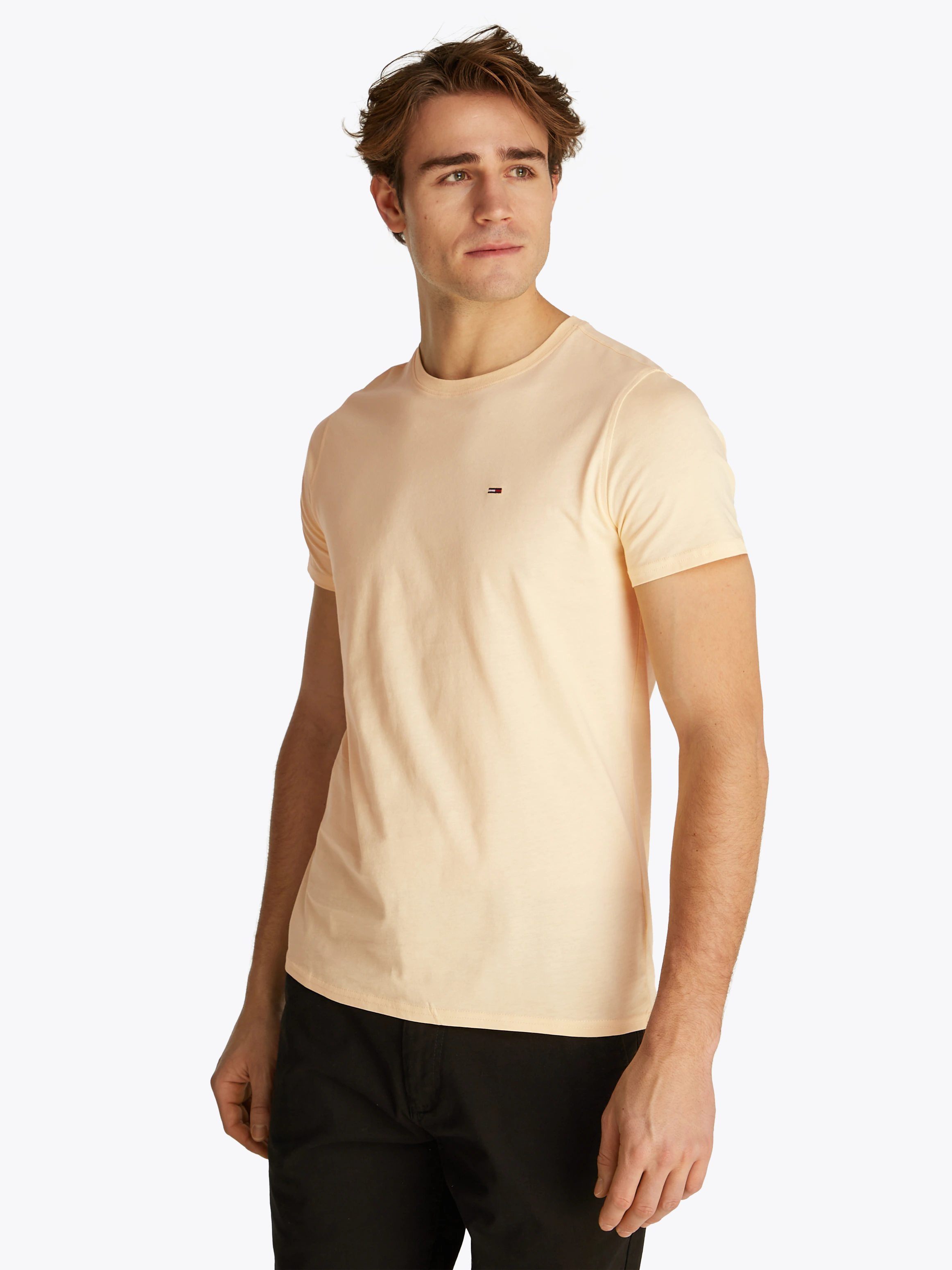 Tommy Jeans T-Shirt "TJM ESSENTIAL SOLID TEE", Regular Fit mit Rundhalsauss günstig online kaufen