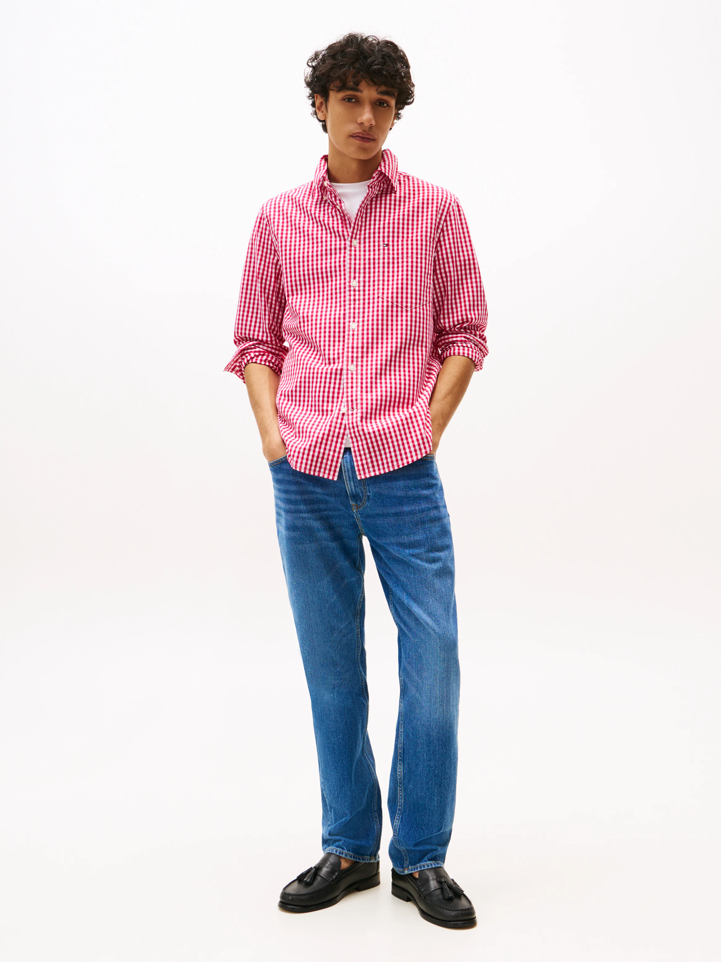 Tommy Hilfiger Langarmhemd "FLEX POPLIN GINGHAM SHIRT" günstig online kaufen
