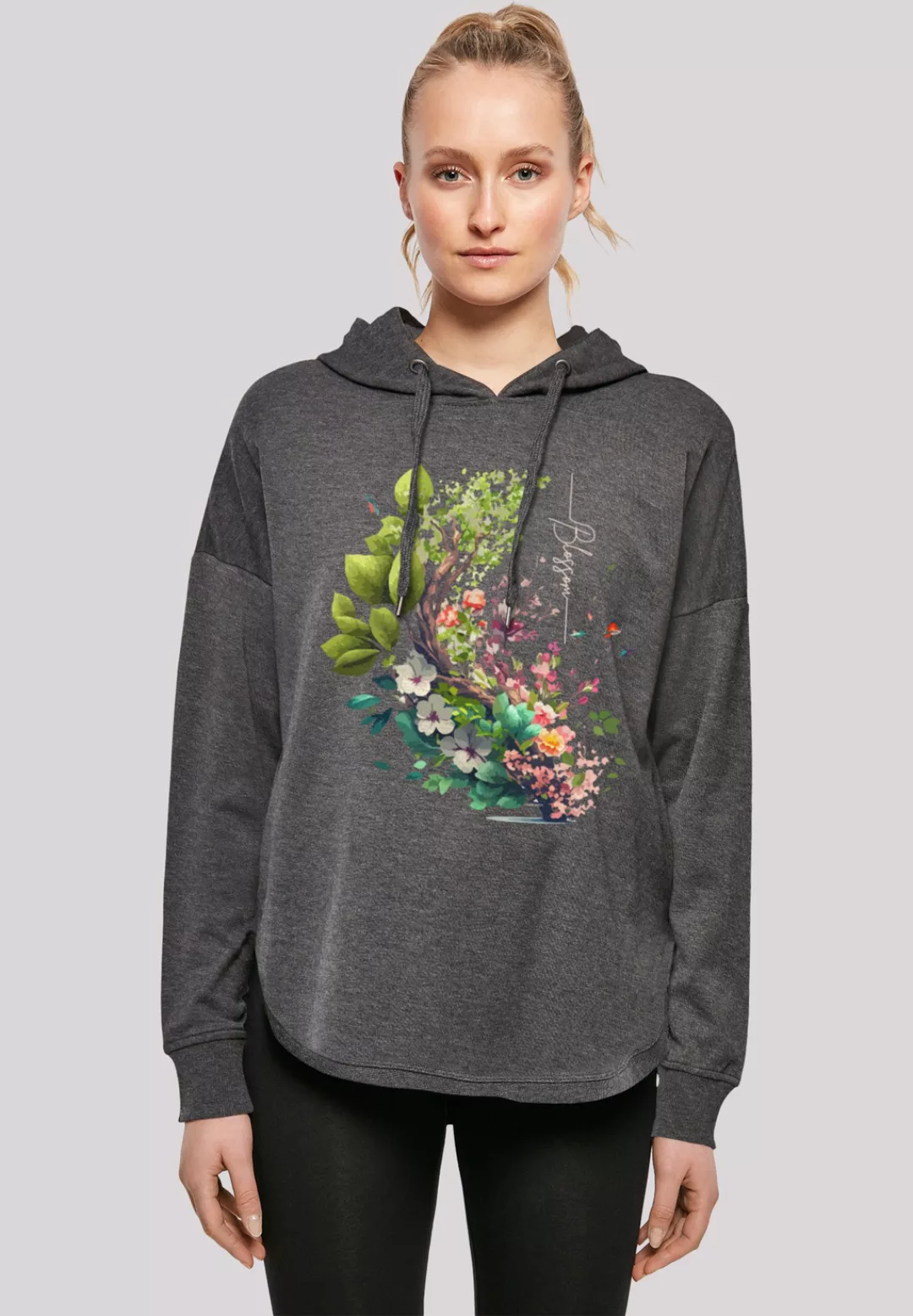 F4NT4STIC Kapuzenpullover "Baum mit Blumen Oversize Hoodie", Print günstig online kaufen