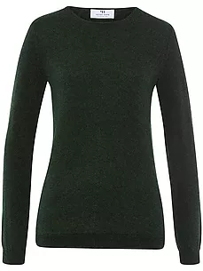 Rundhals-Pullover aus 100% Premium-Kaschmir Peter Hahn Cashmere grün günstig online kaufen