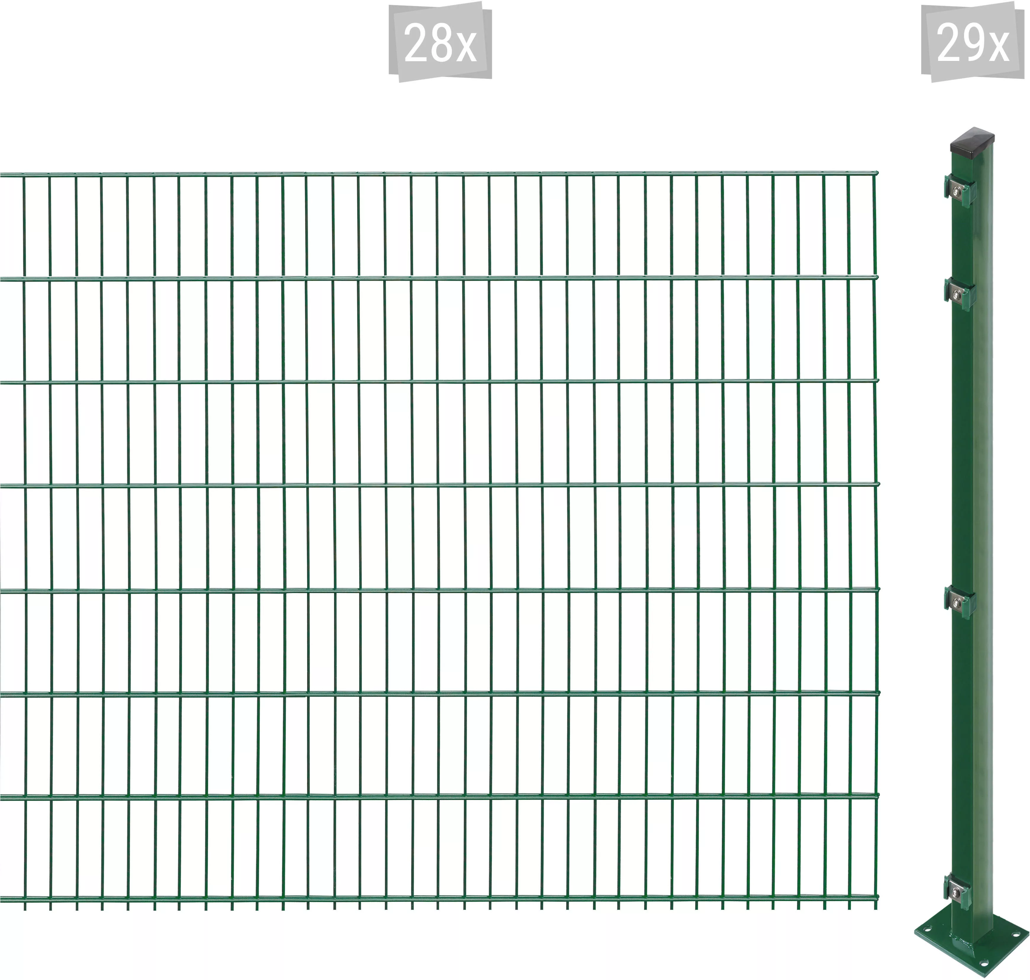 Arvotec Doppelstabmattenzaun "EASY 143 zum Aufschrauben", Zaunhöhe 143 cm, günstig online kaufen