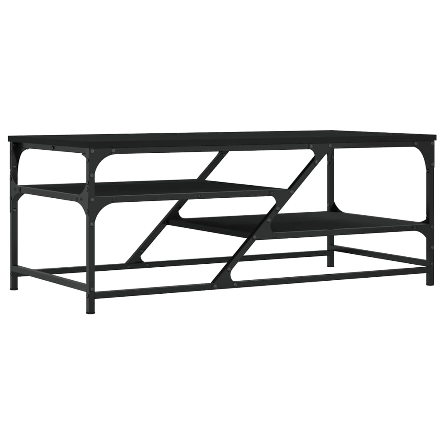 vidaXL Couchtisch Schwarz 100x49x40 cm Holzwerkstoff günstig online kaufen