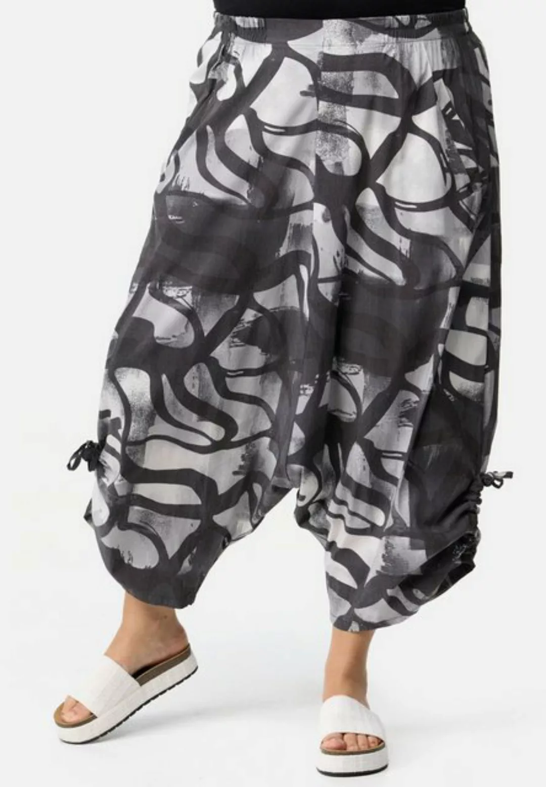 Kekoo Haremshose Weite Hose gemustert aus Viskose-Stretch 'Nevia' günstig online kaufen