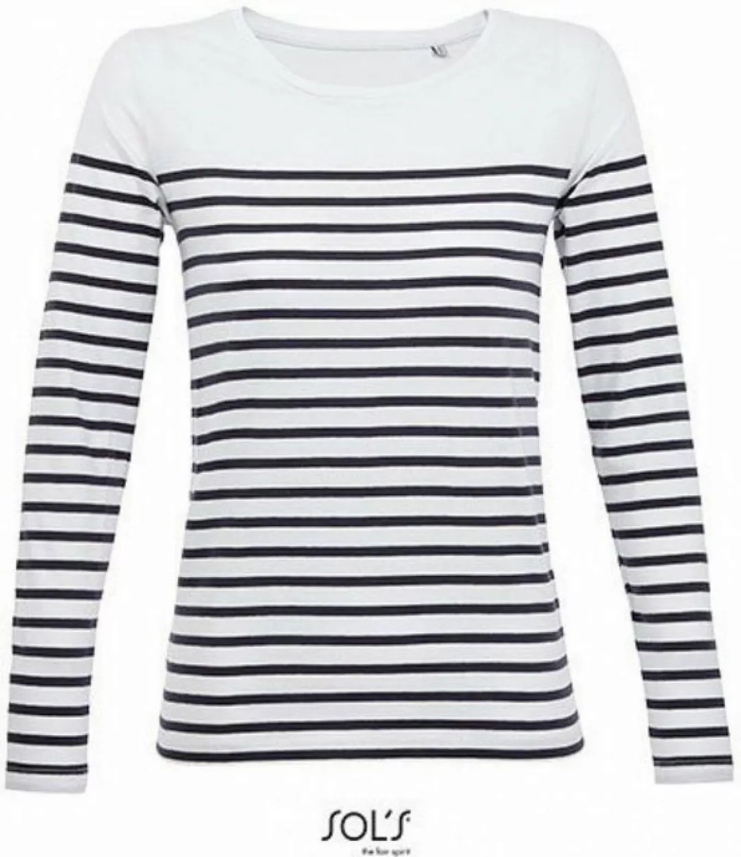 SOLS Langarmshirt Damen Shirt Women´s Long Sleeve Striped T-Shirt Matelot günstig online kaufen