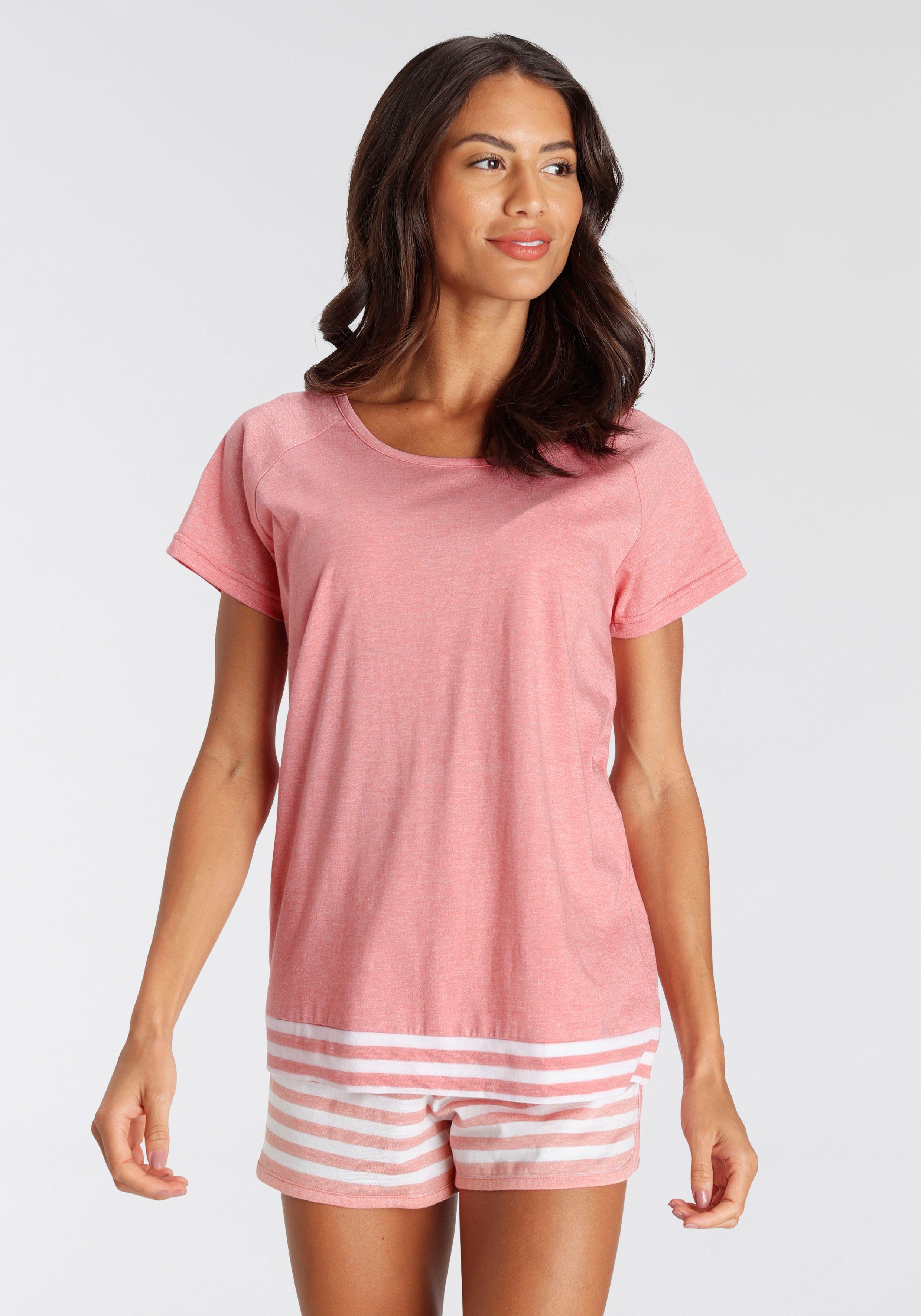 Vivance Dreams Shorty, (2 tlg.), mit Streifen-Details günstig online kaufen