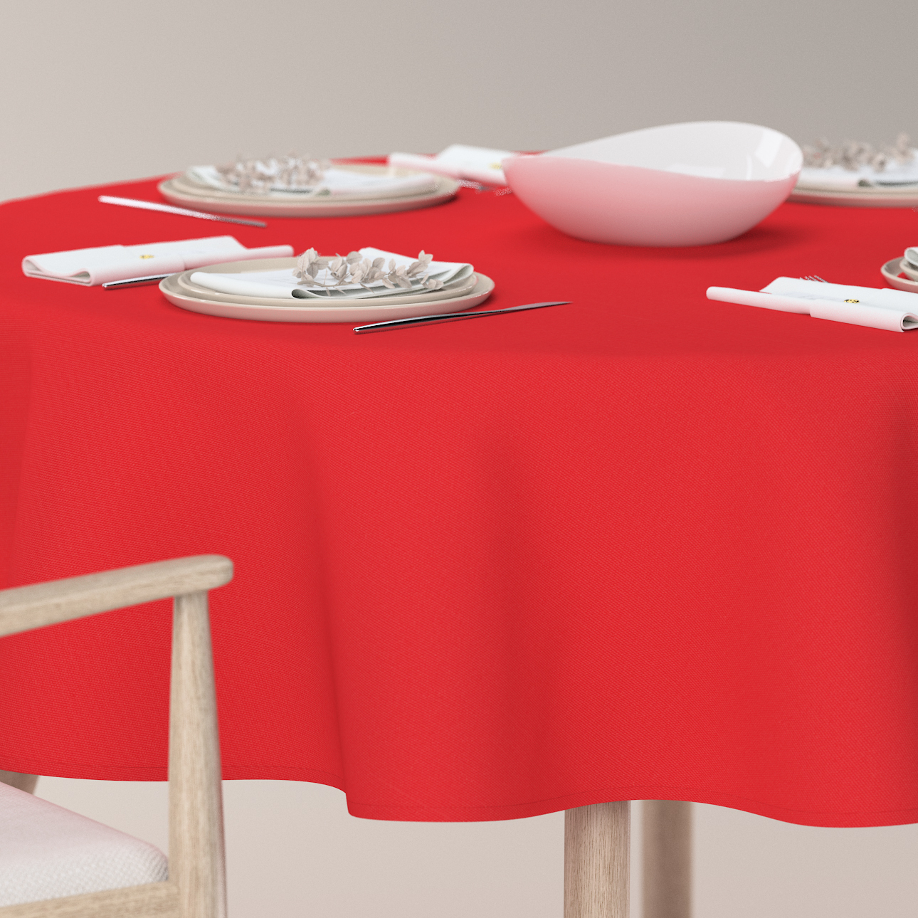 Runde Tischdecke, rot, Loneta (133-43) günstig online kaufen
